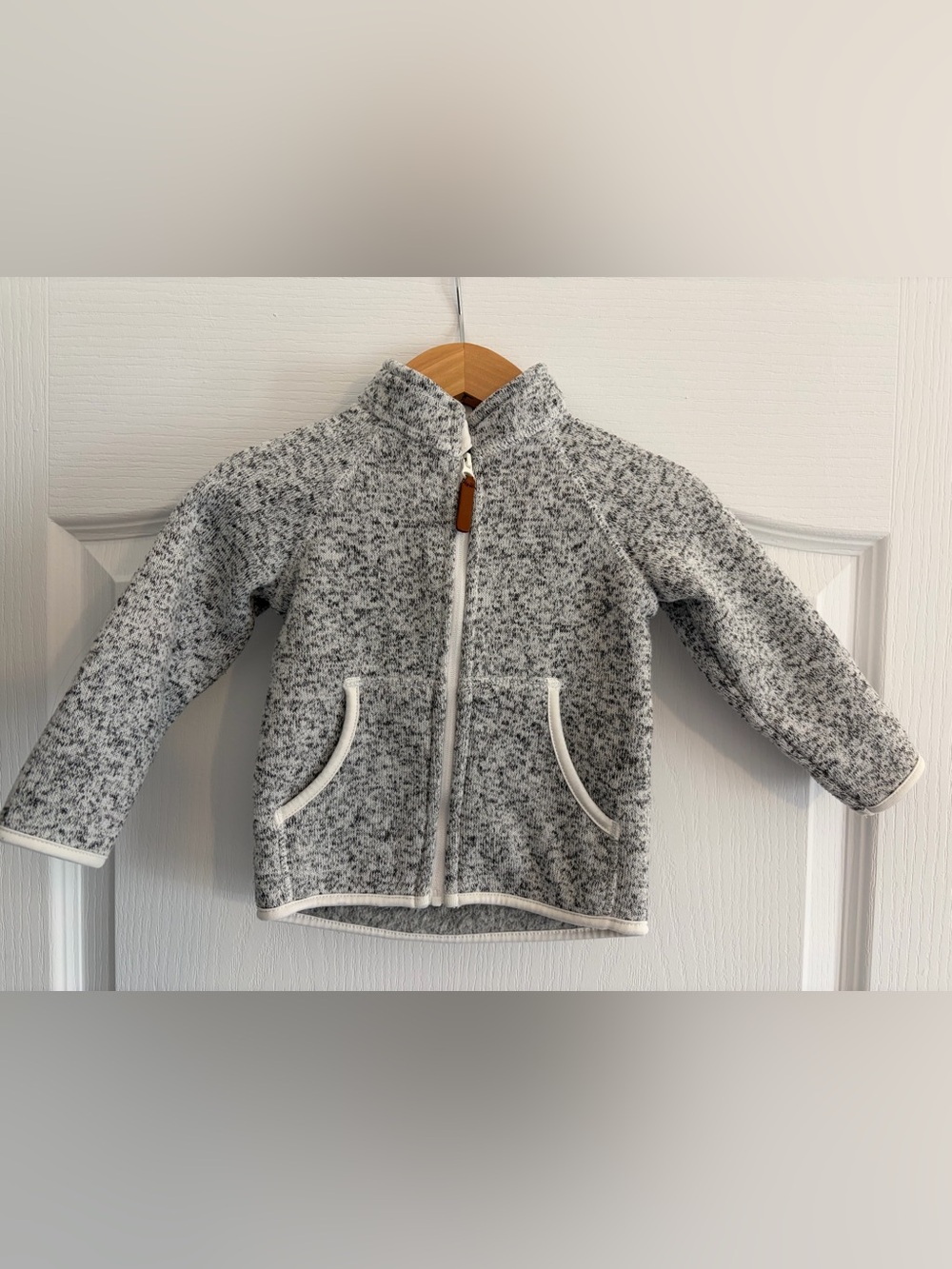 H&M Grey Speckled Zip-Up Fleece Jacket